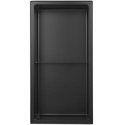 AKDY 24-in x 12-in Matte Black Stainless Rectangular Shower Niche