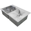 Karran Drop-In 33" Brown Quartz 1-Hole Double Bowl Kitchen Sink