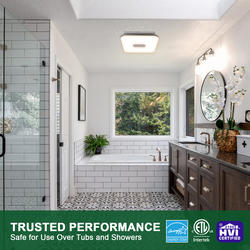 Akicon&trade Roomside 90 CFM Silver Ceiling Exhaust Bath Fan with Light ...