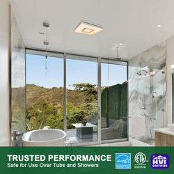 Akicon&trade Roomside 90 CFM Silver Ceiling Exhaust Bath Fan with Light ...