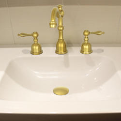 Akicon Brass Gold Pop-up Bathroom Sink Drain Without Overflow at Menards®