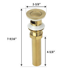 Akicon Brass Gold Pop-up Bathroom Sink Drain With Overflow at Menards®