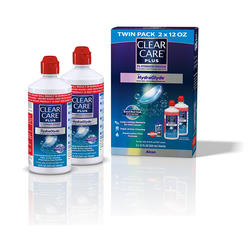 CLEAR CARE® PLUS HydraGlyde® Contact Lens Solution - (2) 12 oz at
