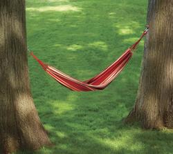 Backyard Creations Red Striped Cotton Hammock at Menards