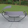Backyard Creations® Gray Polyester Foldable Hammock with Canopy