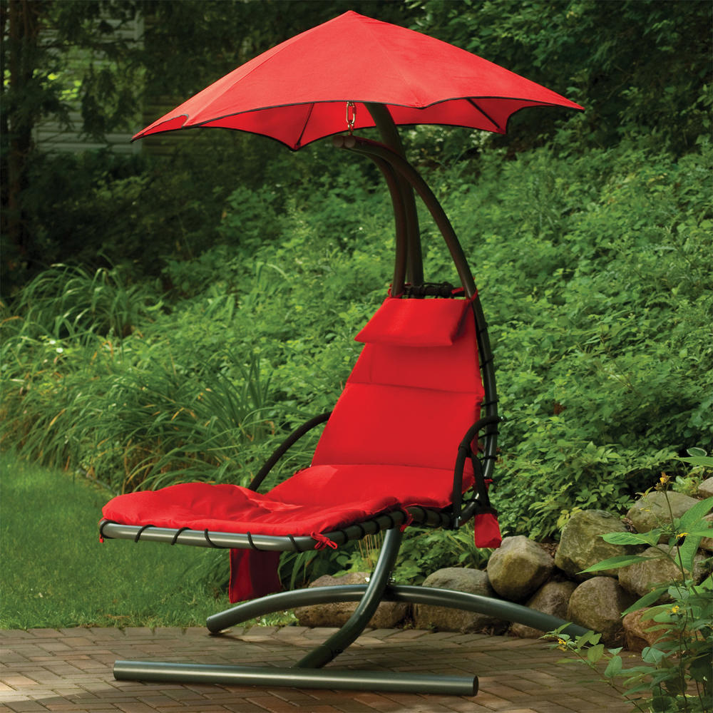 Backyard Creations® Red Olefin Fabric Hanging Hammock Backyard Creations® Red Olefin Fabric Hanging Hammock