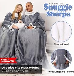 Extra Soft Snug Snug Kangoo Blanket with Sleeves for Adults