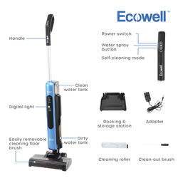 Ecowell™ LULU Quick Clean Cordless Multi-Surface Wet/Dry Stick Vacuum