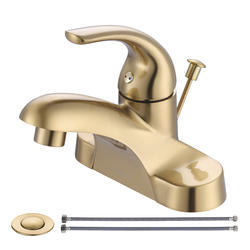 WOWOW® One-Handle 4" Centerset Brushed Gold Bathroom Sink Faucet at Menards®