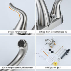 MOEN Conway 2 Handle 4-inch Centerset Bathroom Sink Faucet/Tap In