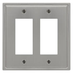 Amerelle® Moderne Brushed Nickel 2-Gang Rocker Wall Plate at Menards®