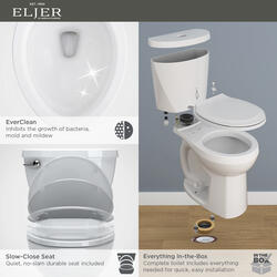 Eljer Diplomat™ 2-Piece Dual Flush White Tall Elongated Toilet at Menards®