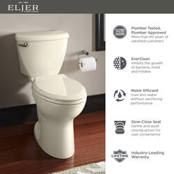 Eljer Diplomat™ 2-Piece Biscuit Tall Elongated Toilet at Menards®