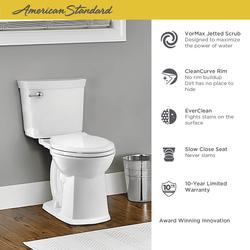 American Standard Astute™ VorMax® 2-Piece White Tall Elongated Toilet ...