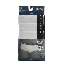 RW Rugged Wear Men s 3 Pack Cotton Full Cut Brief Medium at