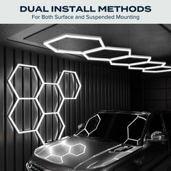 LEDライトセット BrightLux® Lighting 20020 Lumen Cold White Hexagon Lights - 26 Bar
