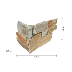 Ellis + Fisher Canyon Sunrise Quartz Ledger Stone Veneer Siding