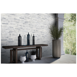 Ellis + Fisher Silver Twilight Ledger Stone Veneer Siding Outside