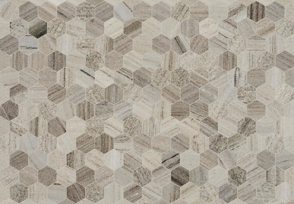 Ellis + Fisher Toscana 12 x 12 Hexagon Marble Mosaic Tile