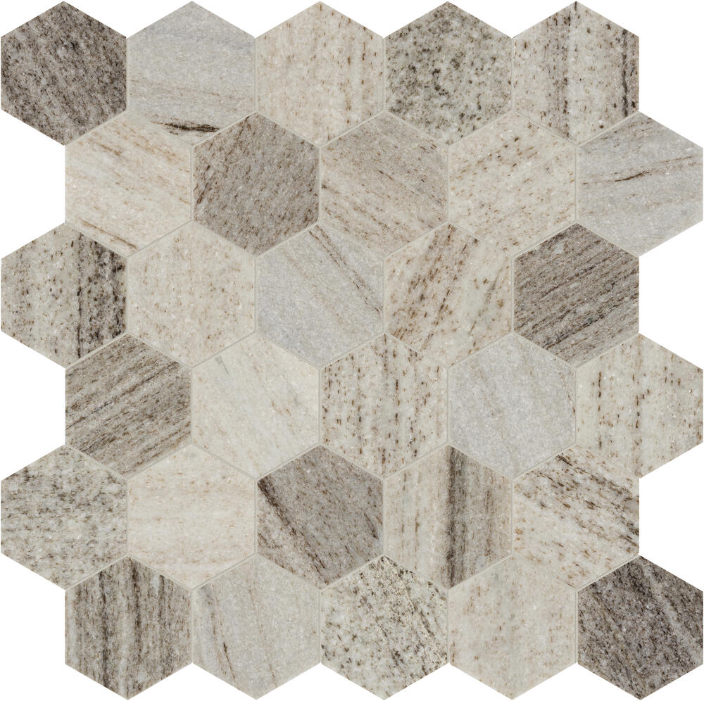 Ellis + Fisher Toscana 12 x 12 Hexagon Marble Mosaic Tile