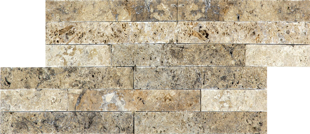 Ellis + Fisher Sienna Travertine Split Face 6 x 12 Stone Wall Panel Ellis + Fisher Sienna Travertine Split Face 6 x 12 Stone Wall Panel