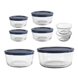 Anchor Hocking 1-Cup Glass Storage Set with Lids, 8-Piece