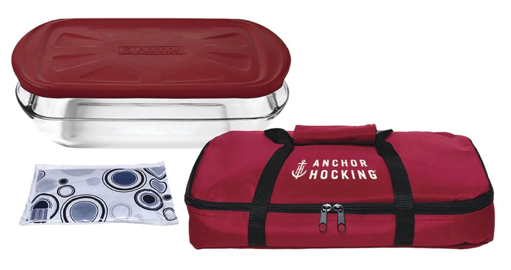 Anchor Hocking 3 Quart Baking Dish With Carrying Case & Lid