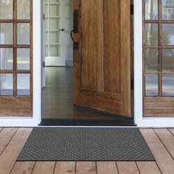 Apache Mills Brush & Clean™ Entrance Mat 3/8 Thick 3' x Up to 60' Charcoal