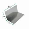 8" x  8" Black Painted Steel Preformed Step Flashing - 100 pieces