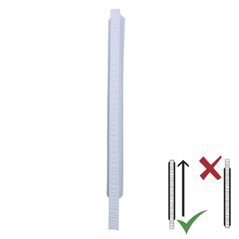 8' Primed Woodgrain H-Molding Joint