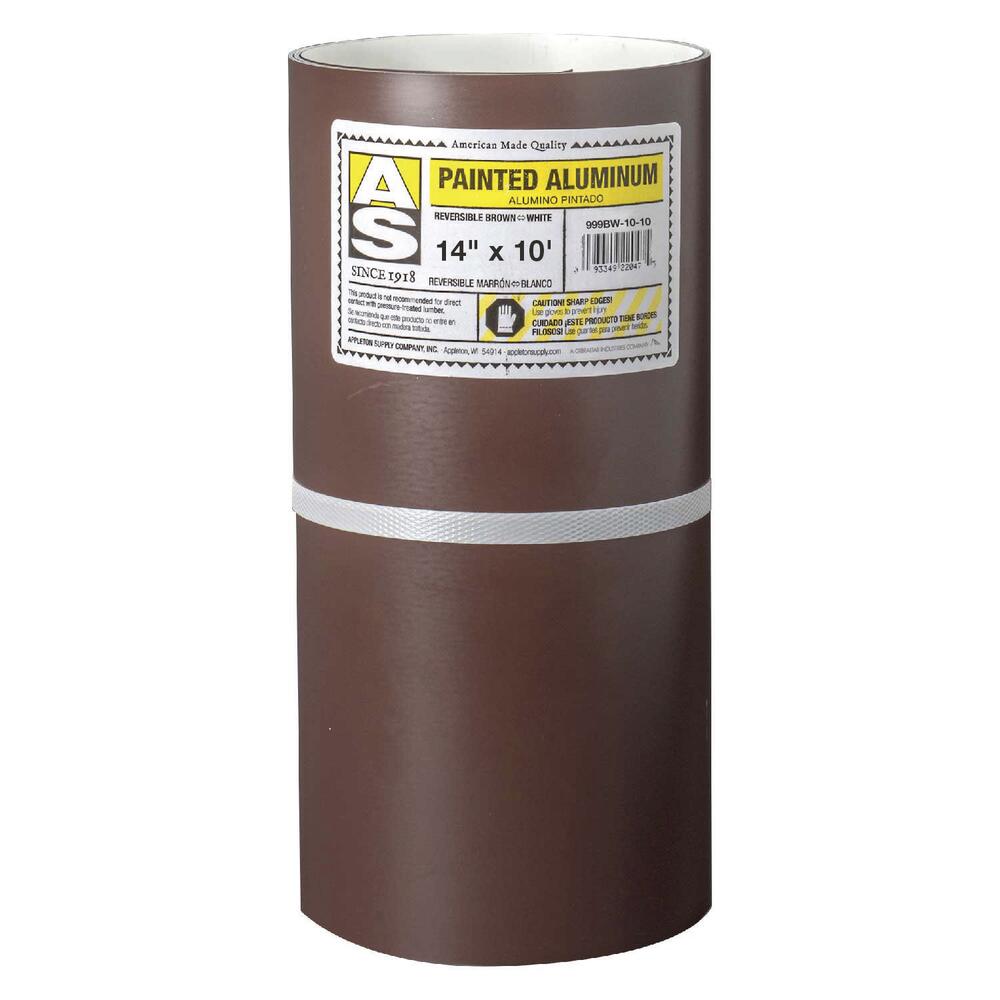 10 in. x 10 ft. Royal Brown Over Birch White Aluminum Roll Valley Flashing 10 in. x 10 ft. Royal Brown Over Birch White Aluminum Roll Valley Flashing