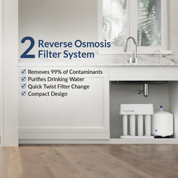 Aquasure 64,000 Grain Whole House Water Softener with 75 GPD Reverse