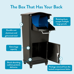 Architectural Mailboxes ElephantTrunk Black Parcel Drop Box at