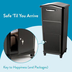 Architectural Mailboxes ElephantTrunk Black Parcel Drop Box at