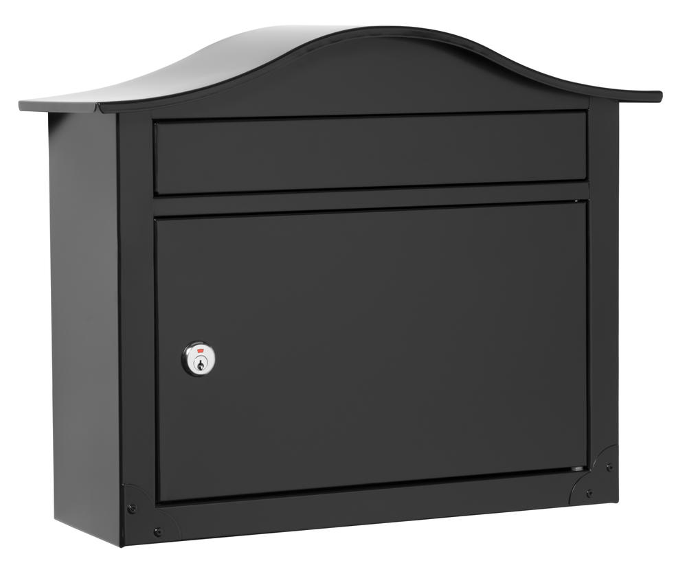 Saratoga Black Wall-Mount Lockable Mailbox Saratoga Black Wall-Mount Lockable Mailbox