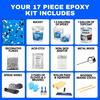 ArmorPoxy Garage Epoxy Floor Kit for Concrete - 17 Piece 2-Part Epoxy - Designer Gray - 300 Sq Ft