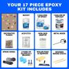 ArmorPoxy Garage Epoxy Floor Kit for Concrete - 17 Piece 2-Part Epoxy - Khaki Tan - 600 Sq Ft