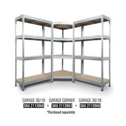 AR Shelving Garage Series Metal Corner Shelf — 24in., 500-Lb. Capacity per  Level