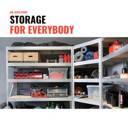AR Shelving Garage Series Metal Corner Shelf — 24in., 500-Lb. Capacity per  Level