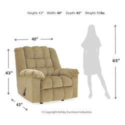 Room Solutions by Ashley Starkly Sand Recliner at Menards