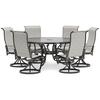 Signature Design® by Ashley® Appletown Brown 7-Piece Dining Patio Set with Tan Fabric