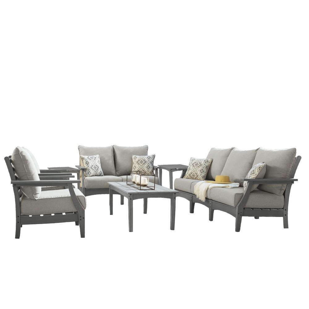 Visola 7 Piece Outdoor Dining Set - Gray Visola 7 Piece Outdoor Dining Set - Gray