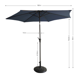cantilever patio umbrella menards MPL Shade 9' X 12' Rectangular Outdoor Umbrellas quality solution Backyard Creations 9' Steel Market