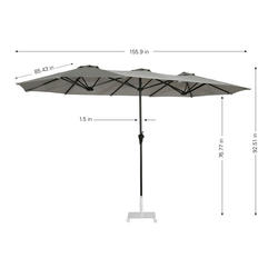 10x13 patio umbrella menards Backyard Creations® Twin Market Patio Umbrella at Menards®