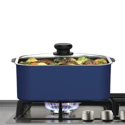 West Bend 6 qt. Blue Non-Stick Versatility Slow Cooker with 5