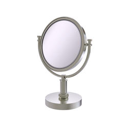 Allied Brass Adjustable Height Floor Standing Make-Up Mirror 8-in Diameter with 4X Magnification - Oil Rubbed Bronze