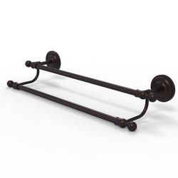 Allied Brass Gallery Double Towel Bar With Glass Shelf - 22 Inch, Antique Bronze