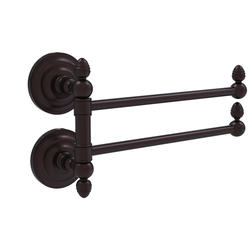 Allied Brass Que Antique Bronze Wall-Mount 2-Swing Arm Towel