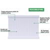 Yardworks® Richmond 6 x 8 White Privacy Vinyl Fence Panel