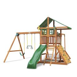 Gorilla Playsets® Avalon Treehouse with Tarp Monkey Bars